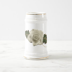 Antike Hochzeitsrose Bierglas