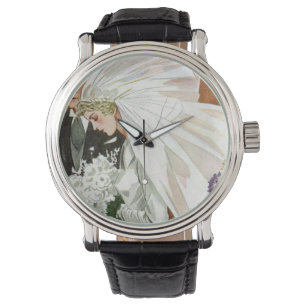 Antike Hochzeitszeremonie mit Braut und Bräutigam Armbanduhr