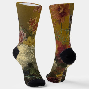 Antike Holländische Meister-Blumenstillleben Georg Socken
