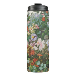 Antike hübsche bunte Blumen Blumenmalerei Thermosbecher