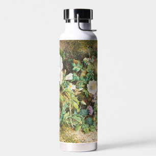 Antike hübsche Petunien Blumen Blumenmalerei Trinkflasche