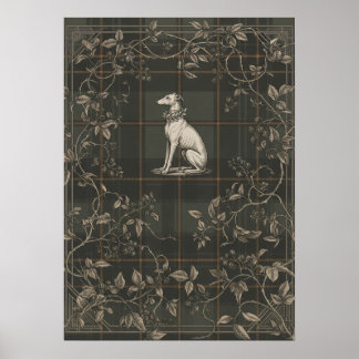 Antike Hundegravur Botanischer Garten Poster