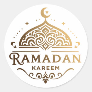 Antike Imitate Gold Ramadan Kareem Mubarak Runder Aufkleber
