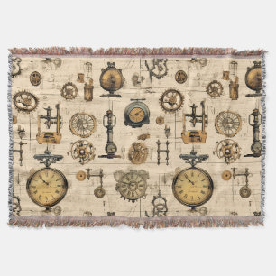 Antike industrielle Uhrwerk-Septia-Messing Decke