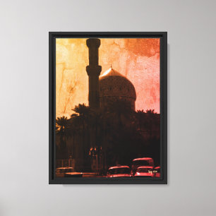 Antike Irak Bagdad Moschee Taxis Leinwanddruck