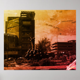 Antike Irak-Bagdad-Springbrunnen Poster