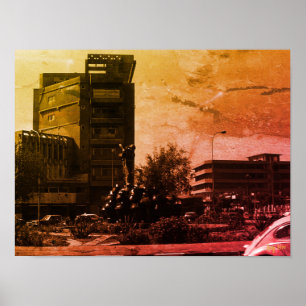 Antike Irak Bagdad-Springbrunnen Poster