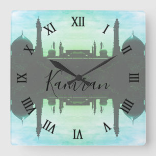 Antike Iran Ghom Fatima-Moschee Quadratische Wanduhr