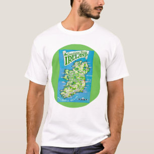 Antike Irlandkarte als Postkarte T-Shirt