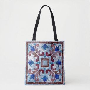 Antike italienische Fliese mit marokkanischem Must Tasche