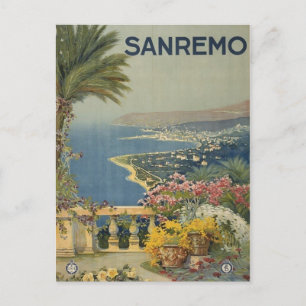 Antike italienische Reisepostkarte von San Remo Postkarte