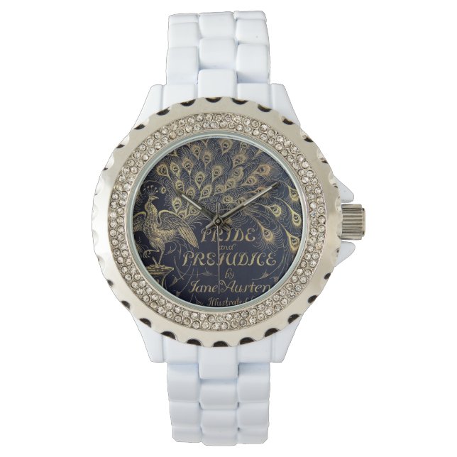 Antike Jane Austen Pride and Prejudice Peacock Armbanduhr (Vorderseite)