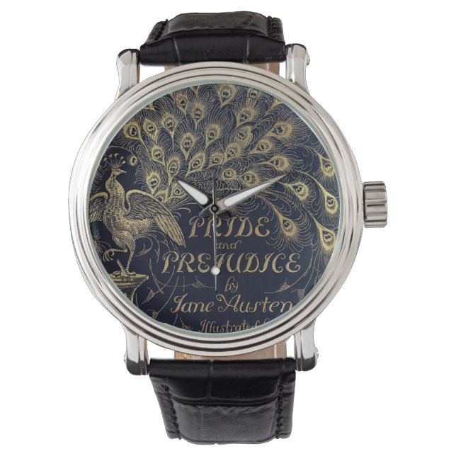 Antike Jane Austen Pride and Prejudice Peacock Armbanduhr (Vorderseite)