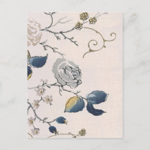 Antike japanische Blumenstoffkunst 153 Postkarte