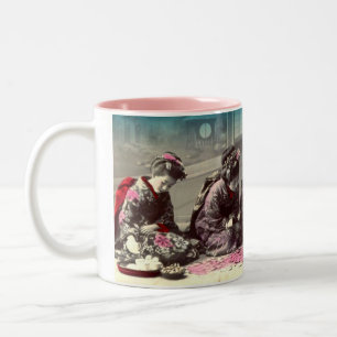 antike japanische Fototasse Zweifarbige Tasse