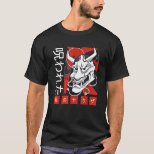 Antike japanische Kultur Oni Maske Samurai T-Shirt