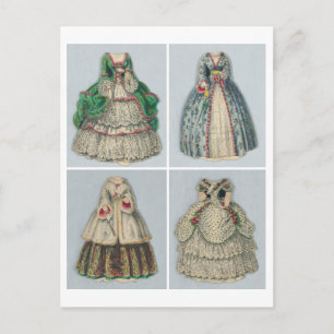 Antike Jenny Lind Papierpuppen Postkarte