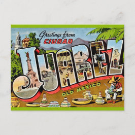 Antike Juarez Mexico Gruß Postkarte