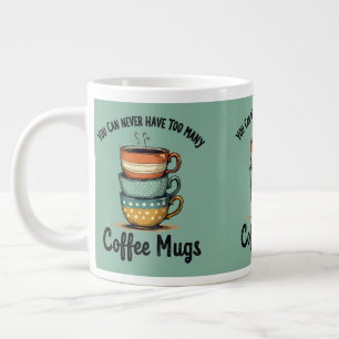 Antike Kaffee-Liebhaber Rustikale Café-Ästhetik-Ku Jumbo-Tasse