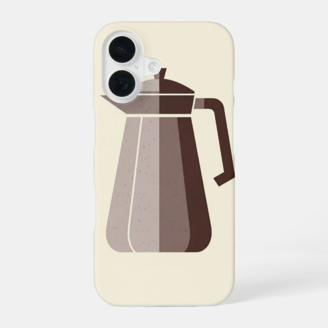 Antike Kaffeekanne iPhone 16 Hülle (Rückseite)