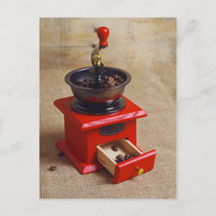 Antike Kaffeemühle Postkarte