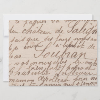 Antike Kalligraphie-kundenspezifische Einladung