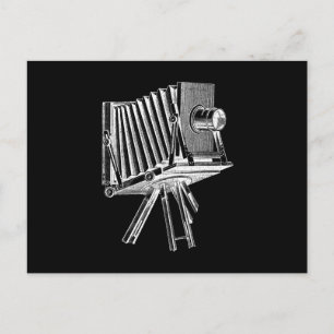 Antike Kamera - Alte Kameras Fotografie Schwarz Postkarte