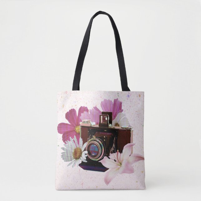 Antike Kamera mit Blumen Tasche (Vorderseite)