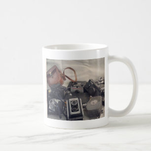 Antike Kamera Stillleben Kaffeetasse