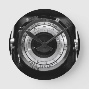 Antike Kameralinse Runde Wanduhr
