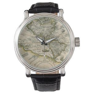Antike Karte, 1596, America Sive Novus Orbis Armbanduhr