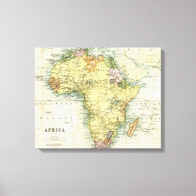 Antike Karte Afrikas Leinwanddruck (Vorderseite)