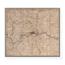 Antike Karte aus dem 18. Jahrhundert von London