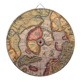 Antike Karte der Nordpol-Karte von Mercator Dartscheibe