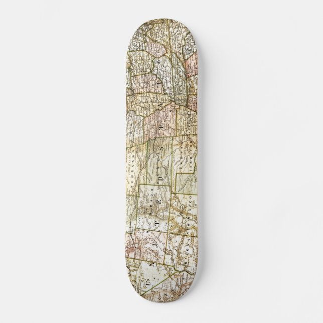 Antike Karte der USA Skateboard (Vorderseite)