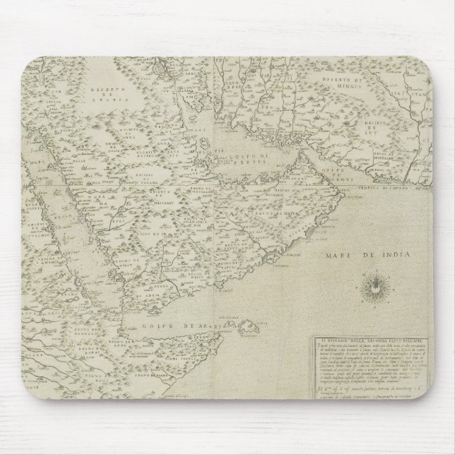 Antike Karte des Horns von Afrika Mousepad (Vorne)
