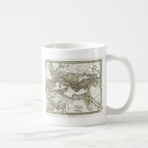 Antike Karte des römischen Reiches Kaffeetasse