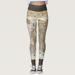 Antike Karte Europas von Willem Jansz Blaeu, c1617 Leggings