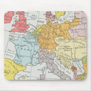 Antike Karte Frankreich, Italien Österreich Ungarn Mousepad