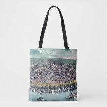 Antike Karte Saint Louis Missouri Mississippi Flus