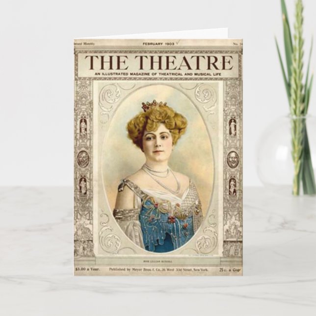 Antike Karte über das Theater (Vorderseite)