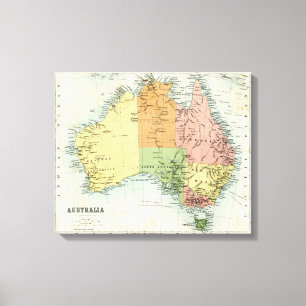 Antike Karte von Australien Leinwanddruck
