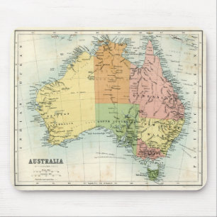 Antike Karte von Australien Mousepad