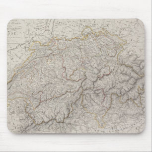 Antike Karte von der Schweiz Mousepad