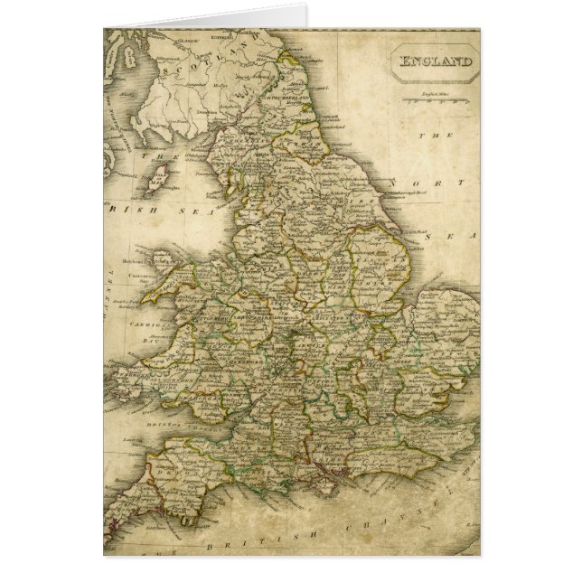 Antike Karte von England und von Wales (Vorne)