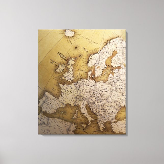 Antike Karte von Europa. Alte Welt. Leinwanddruck (Vorderseite)