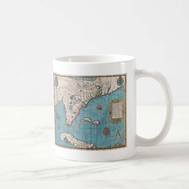 Antike Karte von Florida und von Kuba Kaffeetasse (Rechts)