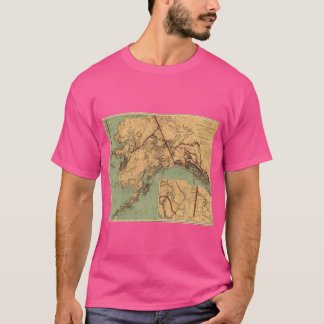 Antike Karte von Gold und Kohle in Alaska 1898 übe T-Shirt