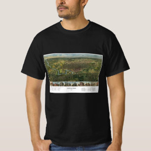 Antike Karte von Houston, Texas mit Fluss Buffalo T-Shirt