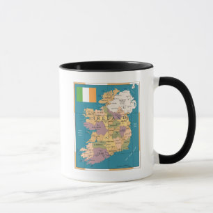 Antike Karte von Irland Tasse